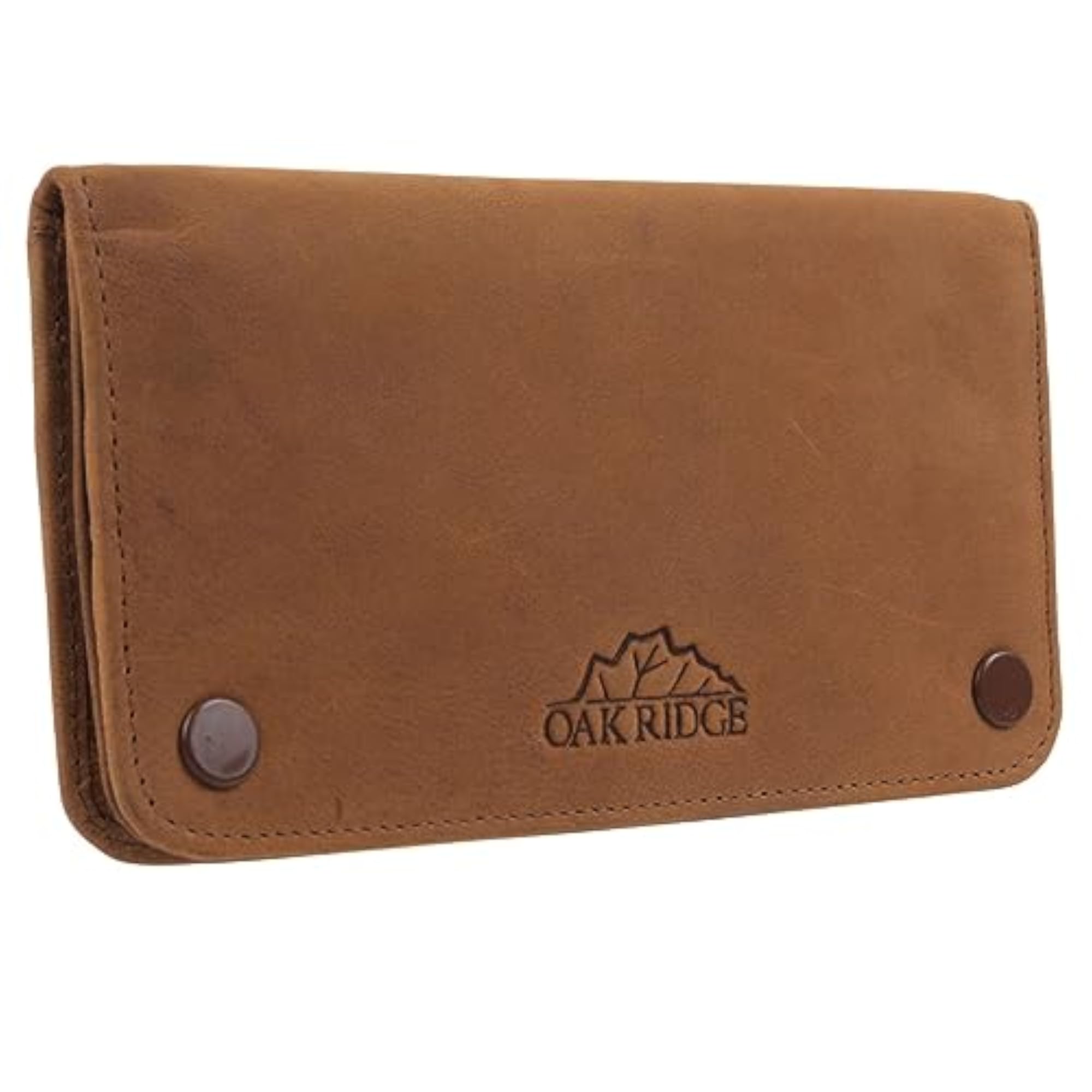 Tan Tobacco Pouch with Stud Fastener, Stylish Accessory